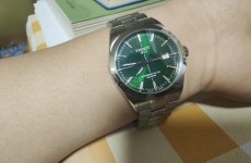 新入手天梭風度綠盤購表作業