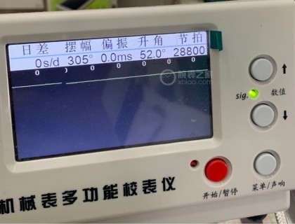 eta2824基础机芯有多版等级差别 百年灵拿的版本目测下来甲板打磨是顶级的。多年经验微调夹调过游丝后微调螺丝随摆动绝还没稳定 如+3会出现-1=+2的情况 本人经验之谈 所以两天不带 挂在模拟器上模拟手腕位差。经过两天努力 误差全0的2824机芯初步完成！数据极限完美！3天白天全佩戴下来实测数据0秒到+0.2秒日常 极其稳定！ 尝试追求完美 机芯条件允许情况下 配合原理任何机芯基本都可达到