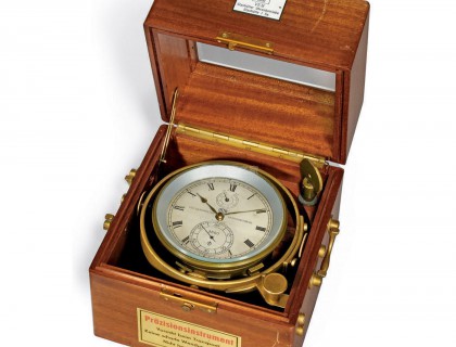 德国历史上生产的航海天文钟，这块表的设计原型和灵感。