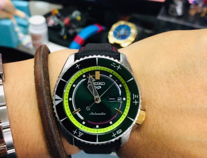 双色表圈中文星期历 首发精工海贼王联名 