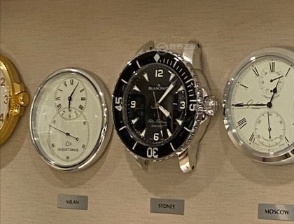 零售店里的挂钟竟然是用的各种腕表的表盘