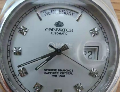 瑞士机芯的coinwatch,真是小众，坏了都找不到客服维修。不过还是好看的，国内没有做起来，国外好像也不行。但这是我第一个瑞士机芯腕表