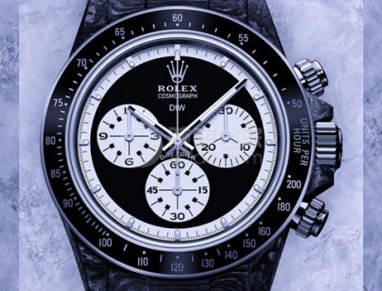 反熊猫面盘黑白配色加上Paul Newman式的「骰子面」设计，这是手表两大魅力之源。