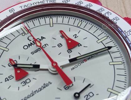 計時火箭針。我鐘情于紅色火星款也是因為這是11個表款里指針最有特色最特別的，它有“故事”