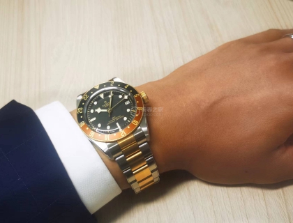 红蓝金组合百看不厌  入手帝舵间金GMT