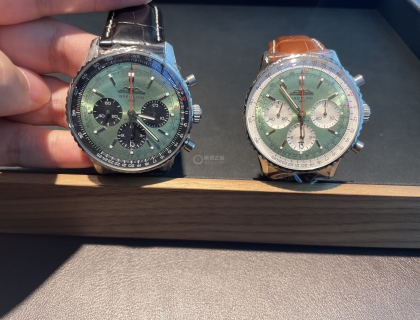 百年灵看了这么久，还是得买航空计时，之前莫名就改了个B字logo，没有翅膀的百年灵都不是那个味儿了，对此一直耿耿于怀，不过这次70周年飞行者的新logo还不错，小翅膀又回来了，还有点小好看！这次准备买个绿色款的，毕竟要想生活过得去，身上就得带点绿嘛。？