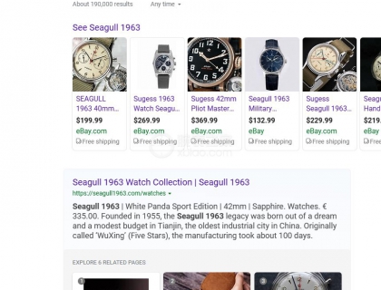 必应搜索“seagull 1963”排第一的也是这个seagull1963.com