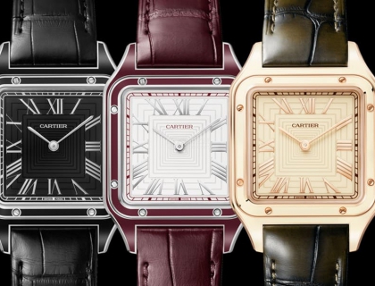 卡地亚Santos 腕表被公认为第一款男士腕表，2022日内瓦“钟表与奇迹”高级钟表展，Santos Dumont系列推出三款全新优雅表款，致敬传奇之作。