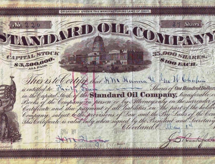 标准石油公司当年发行的股票