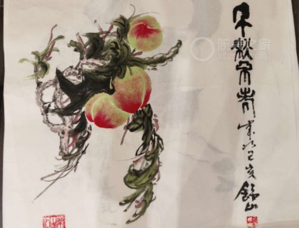 《千秋大寿》一一当代著名书画大师舒山（1942一2024，本名叶建民）2019年（建国70周年）国庆献礼作品。