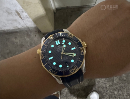 仍然迷恋着这一款  欧米茄间金蓝海马300