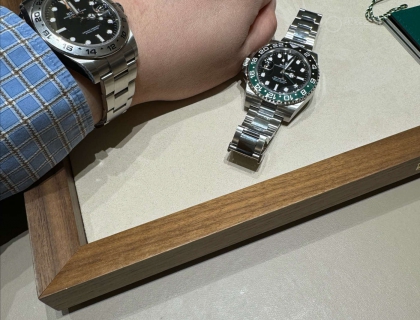 新老交接，从探二到GMT2，指针从橙色变成绿色。
