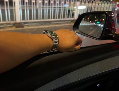回去路上手搭着开车，32°的气温😂