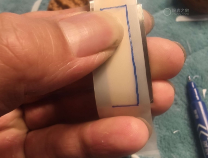間金藍手動貼膜DIY