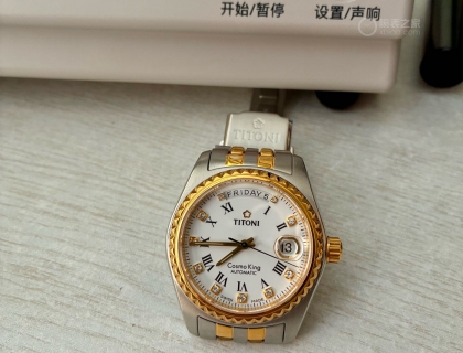 梅花上一代DD：宇宙787，38.5mm表径，间金款是优雅经典气质的体现