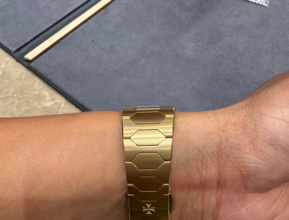 本来想买钢款，排队太久了哈哈哈哈。顺带一句澳门银河江诗丹顿的销售态度真的很好。剩下的就凑字数吧哈哈哈哈哈哈哈哈哈哈哈哈哈哈哈哈。一股老钱风，应该能驾驭吧哈哈哈哈哈。顺带也在排钢款的222，到时能搭个情侣表（但被告知起码要一年）??????