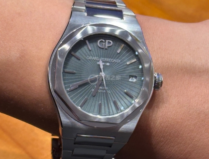 【实地求助】今日试戴GP桂冠42mm珐琅灰盘，求大佬指点