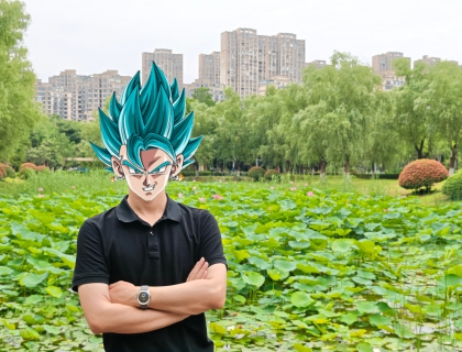 逛公园时候，让家人帮着随手一拍