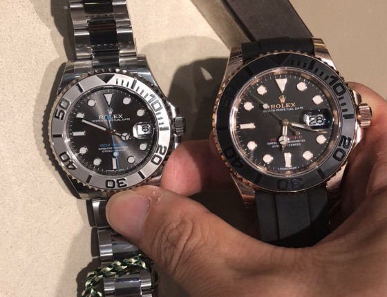268622 37mm 蓝针灰游艇的的确确是男表