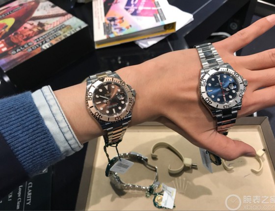 116622蓝盘游艇 对比了粉金和灰盘