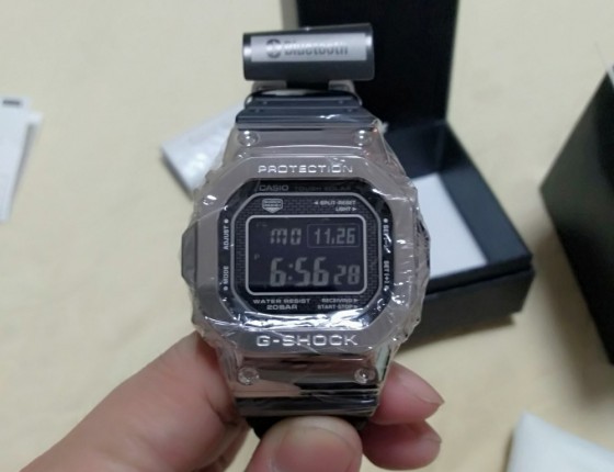 卡西欧35周年小银块B5000胶皮带入手喽