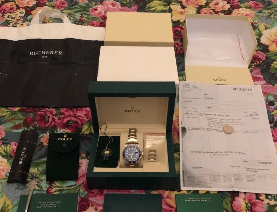 生活要有仪式感，瑞士琉森购入rolex 116613LB（间金蓝）