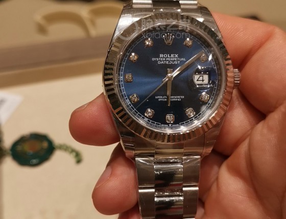 蓝色有毒，曼谷入手日志蓝盘带钻