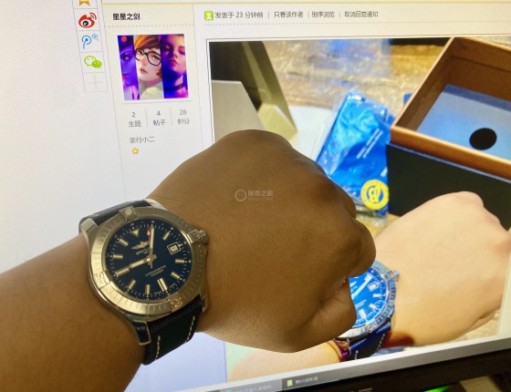百年灵复仇者蓝色款购表作业