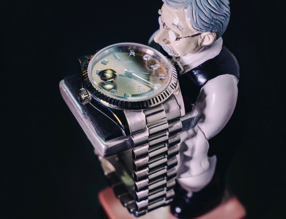 劳力士毕业款：白金钻盘 DD
