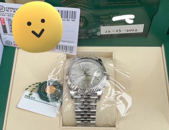 终于开心了，ROLEX日志银盘没毛病！