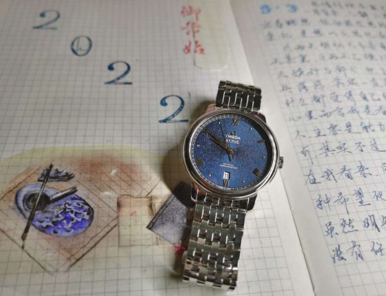 心中那一抹深邃的蓝--记入手欧米茄新款碟飞#我要上首页#