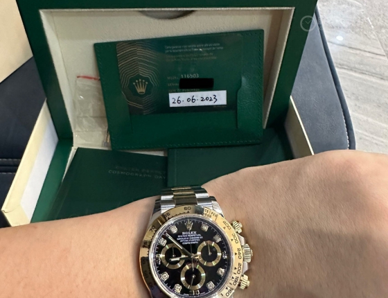购入全新116503全新未使用黑金钻眼