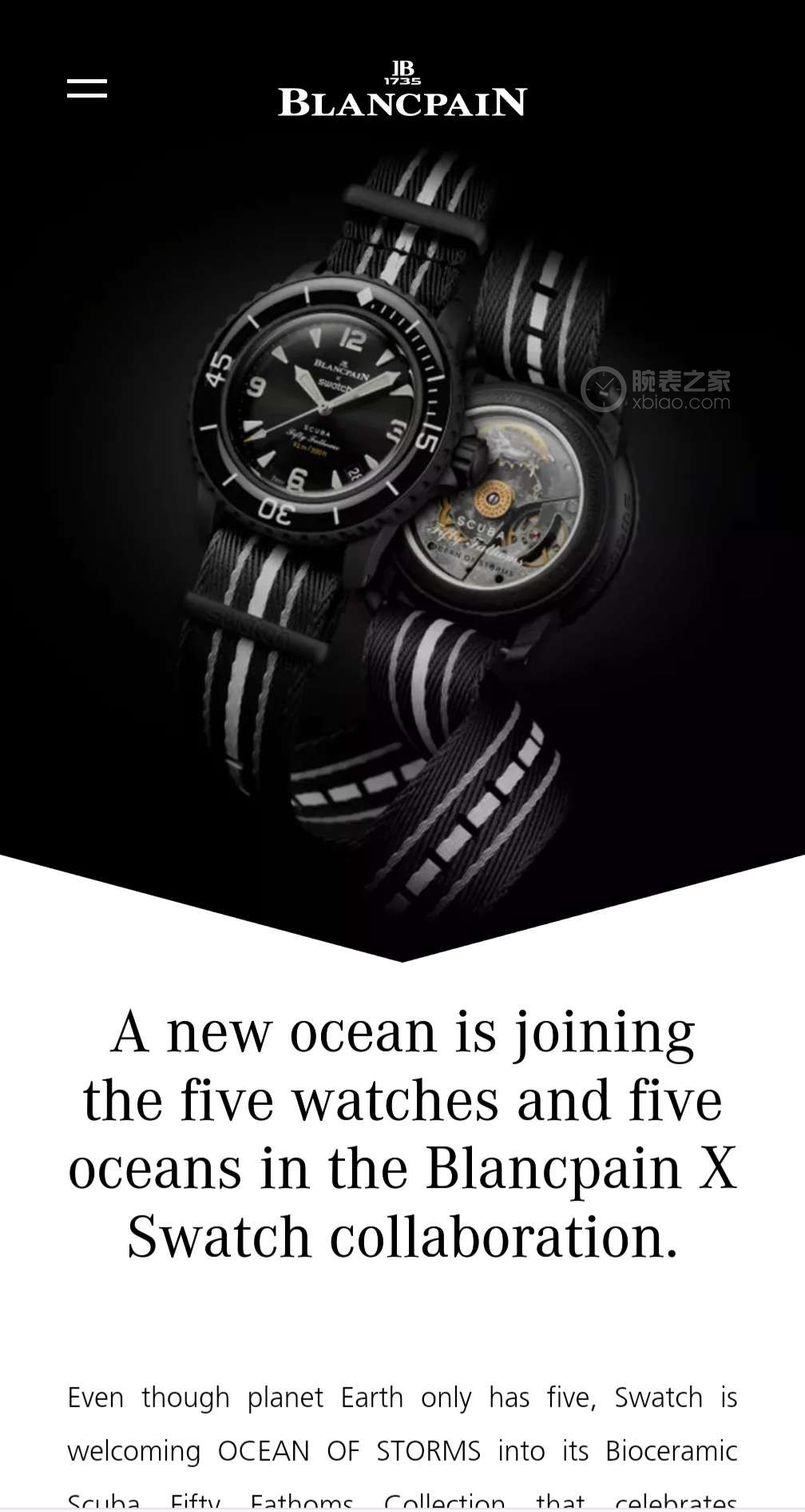 Blancpain x Swatch Ocean of Storms 腕時計(しょう様専用 Blancpain x Swatch Ocean of Storms 腕時計(しょう様専用
